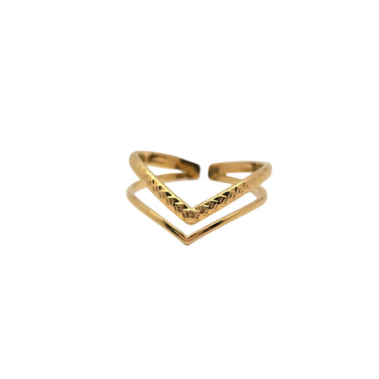 gold waterproof adjustable ring