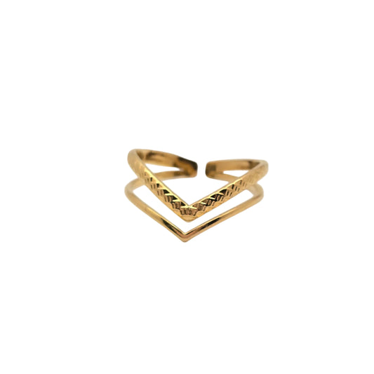 gold waterproof adjustable ring