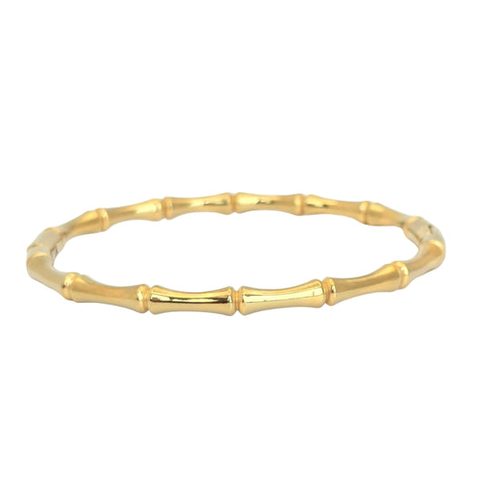 gold bamboo stackable bangle waterproof