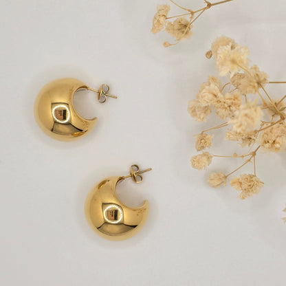 gold statement ball earrings festive jewelry