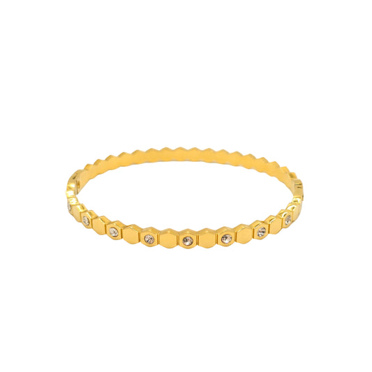 gold bangle diamonds stacking bracelet