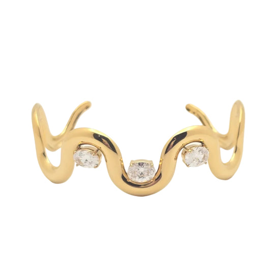 luxury gold waterproof bangle stacking