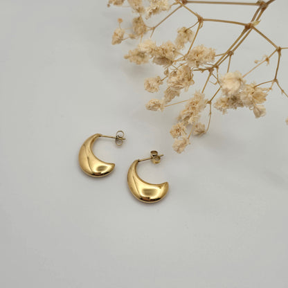 gold dainty statement earrings