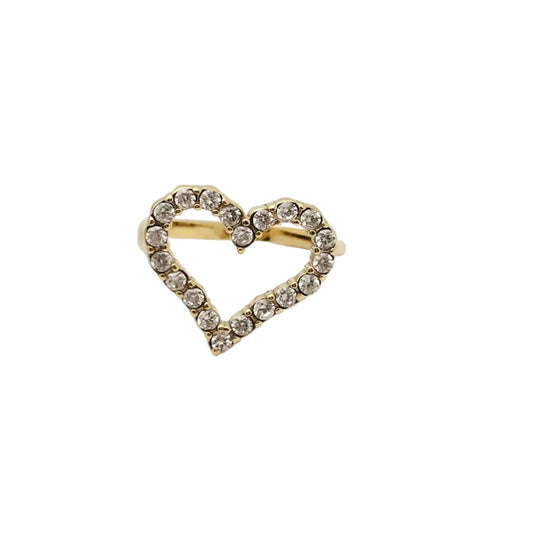 dainty gold waterproof heart ring statement