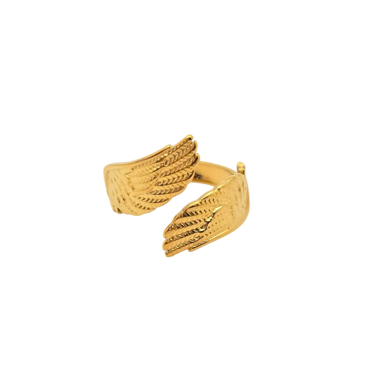 gold angel wings ring waterproof gift idea