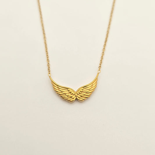 angle wings necklace dainty cute waterproof
