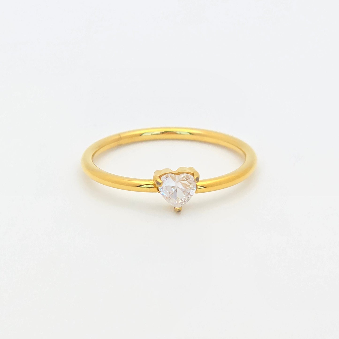 perfect diamond heart ring dainty waterproof delicate