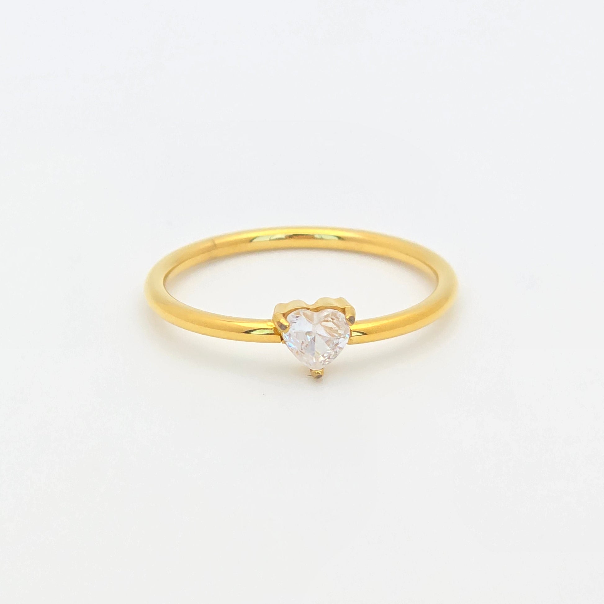 perfect diamond heart ring dainty waterproof delicate