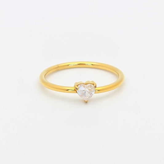 perfect diamond heart ring dainty waterproof delicate