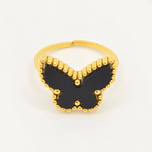 van cleef dupe black butterfly ring dainty
