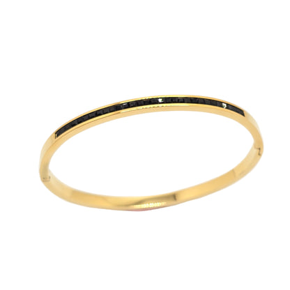 black diamond bangle stackable dainty