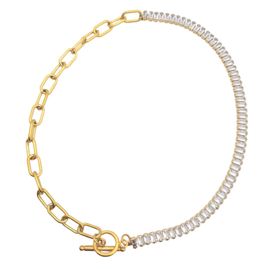 gold chain and diamond necklace
