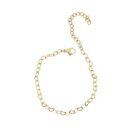 tiny hearts bracelet dainty delicate