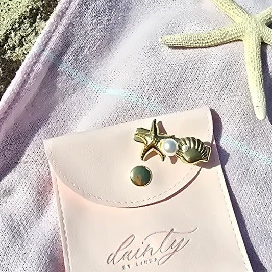 small gold hair clip beach accessory