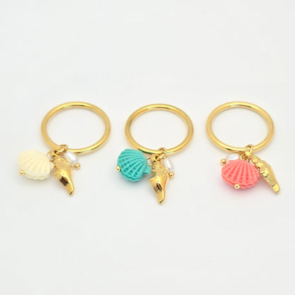 cute dangly gold waterproof rings summer