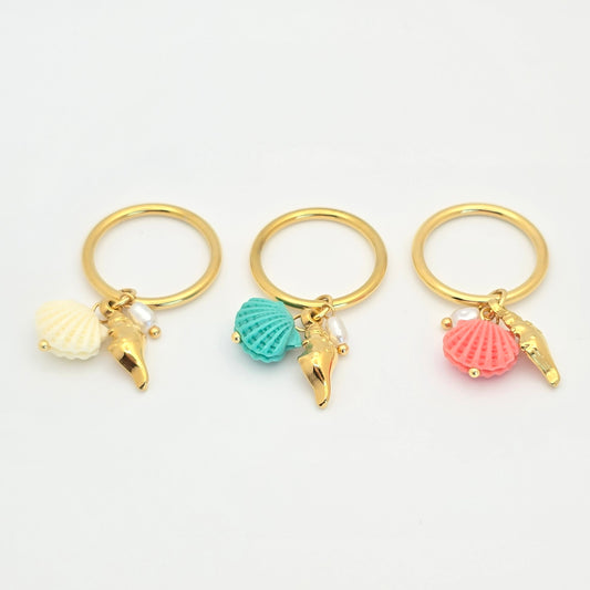 cute dangly gold waterproof rings summer