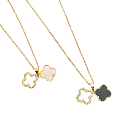 double clover necklace van cleef dupe