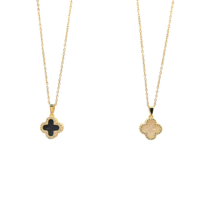 double clover necklace van cleef dupe