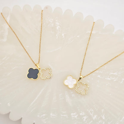 double clover necklace van cleef dupe