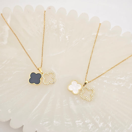 double clover necklace van cleef dupe