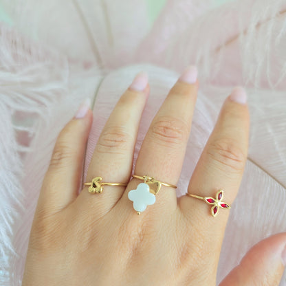 dainty stackable gold thin rings