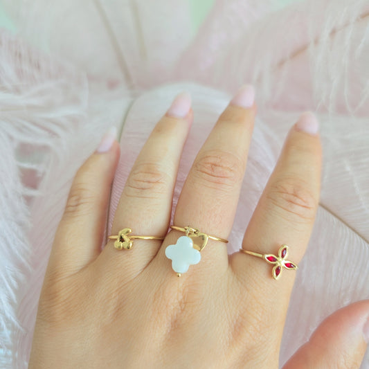 dainty stackable gold thin rings