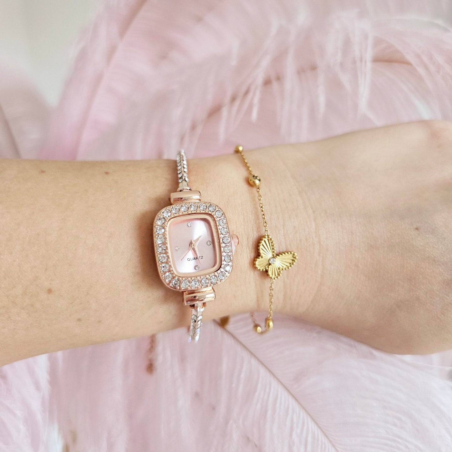 vintage pink watch dainty girly gift