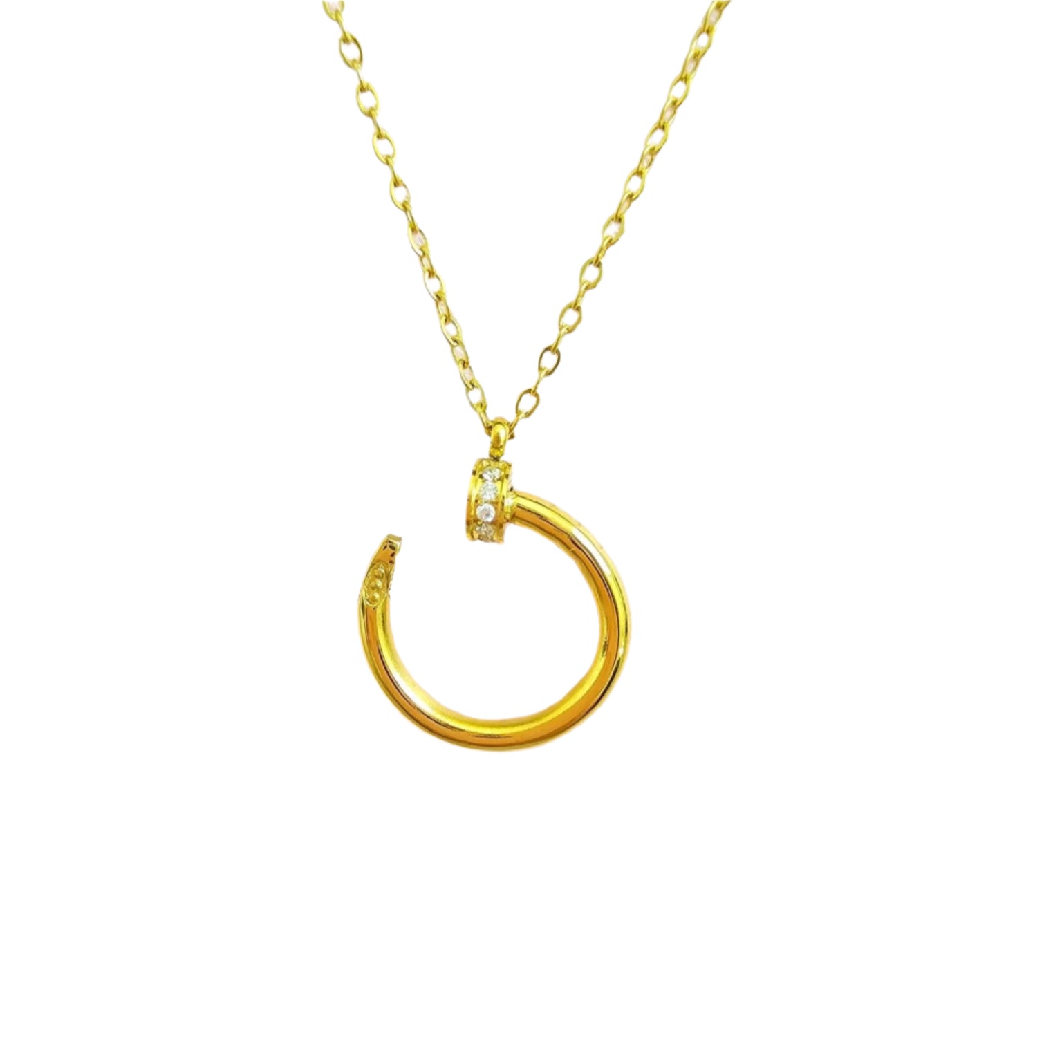cartier nail necklace dupe gold