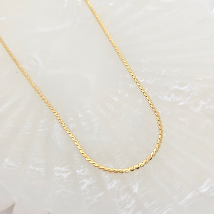 dainty gold twisted chain necklace stacking