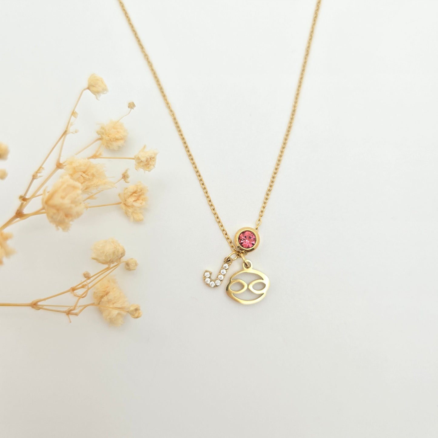 personalized charm necklace gold
