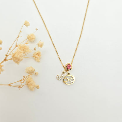 personalized charm necklace gold
