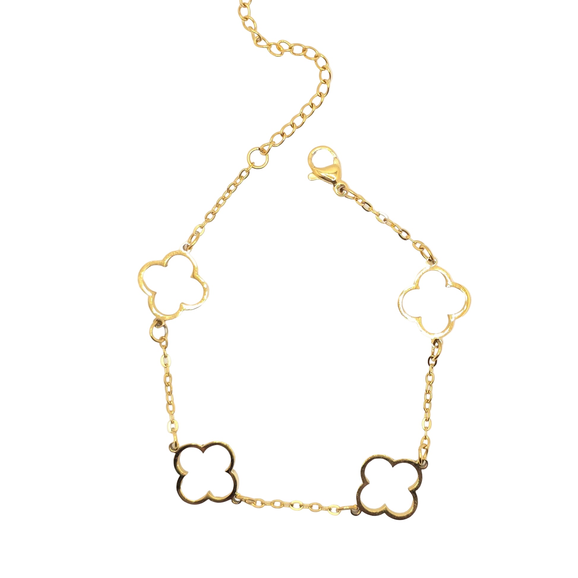 dainty gold clover bracelet van cleef