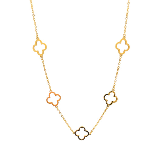 dainty gold clover van cleef dupe necklace