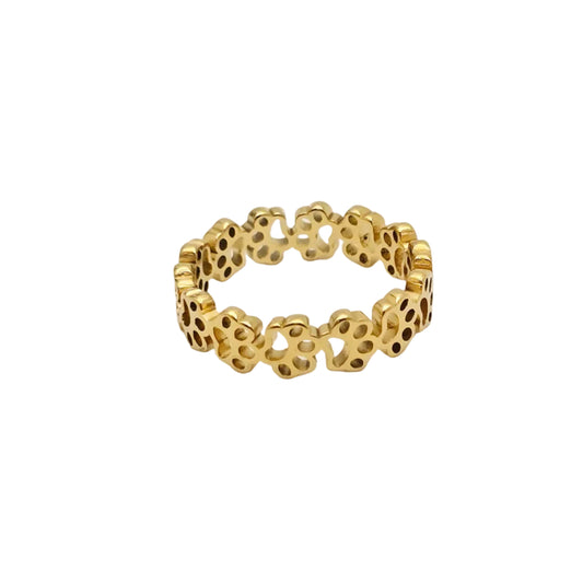 cute dainty gold paws ring waterproof