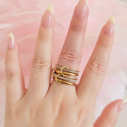 affordable gold rings stack
