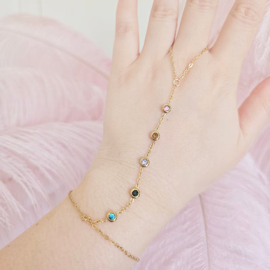 dainty gold colorful handchain waterproof