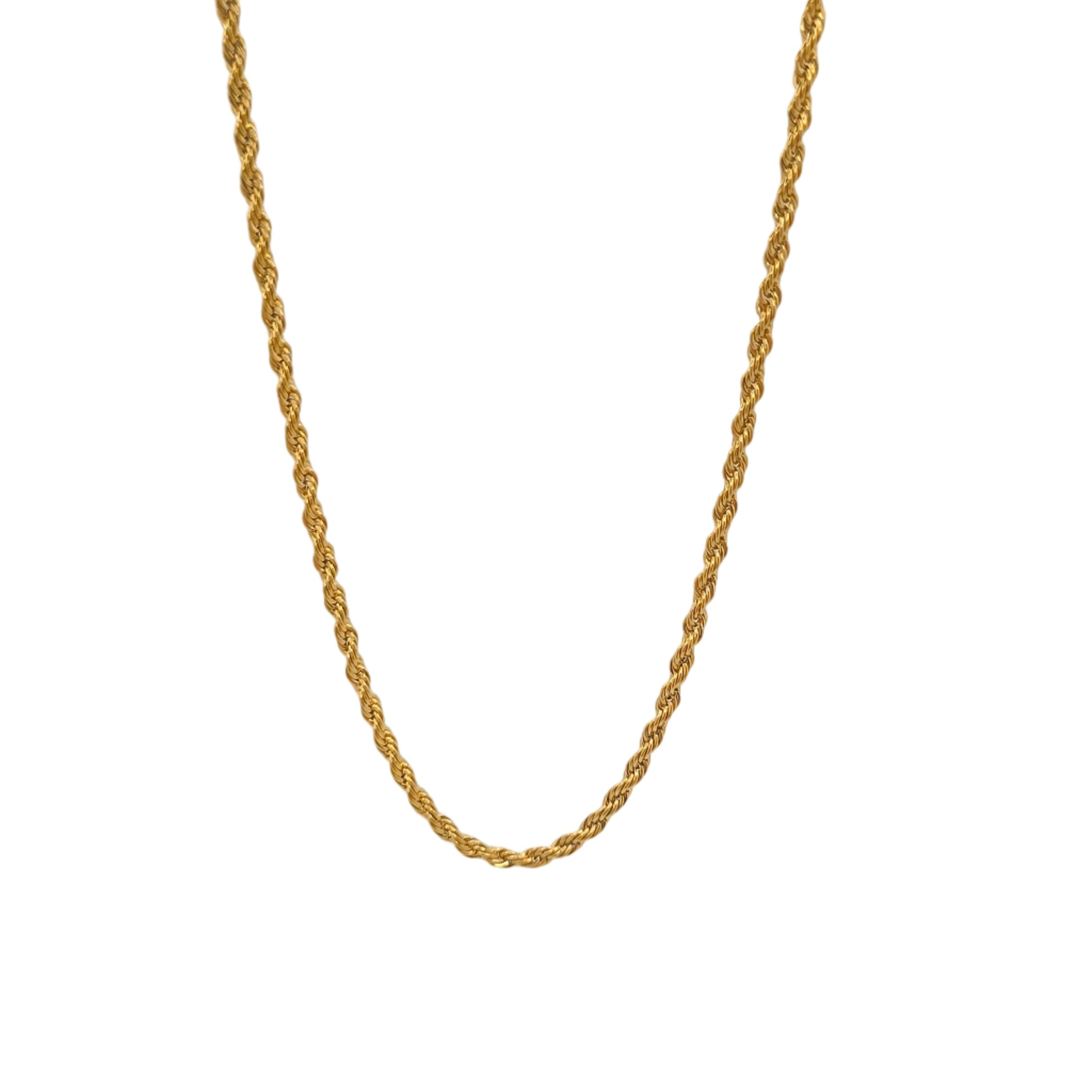 gold twisted rope necklace
