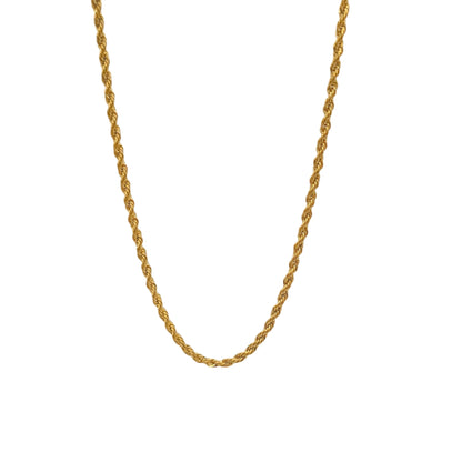 gold twisted rope necklace