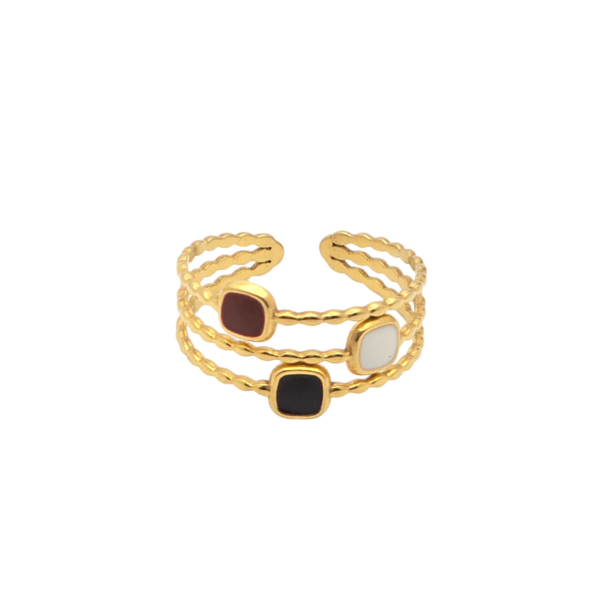 delicate thin layered ring gold 