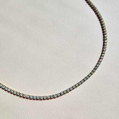 tennis necklace gold dainty everyday jewelry