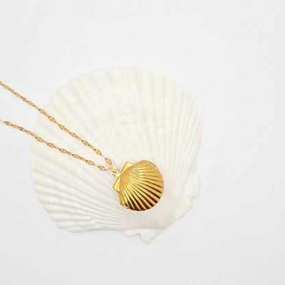 Shell Life Locket Necklace