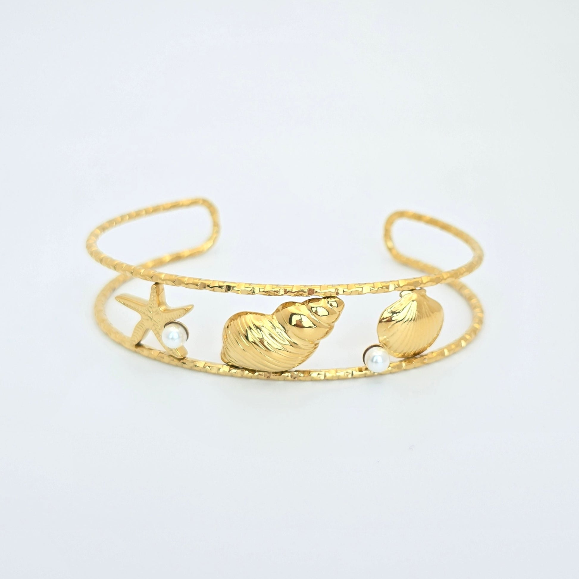 gold bangle stackable beach vacation summer jewelry