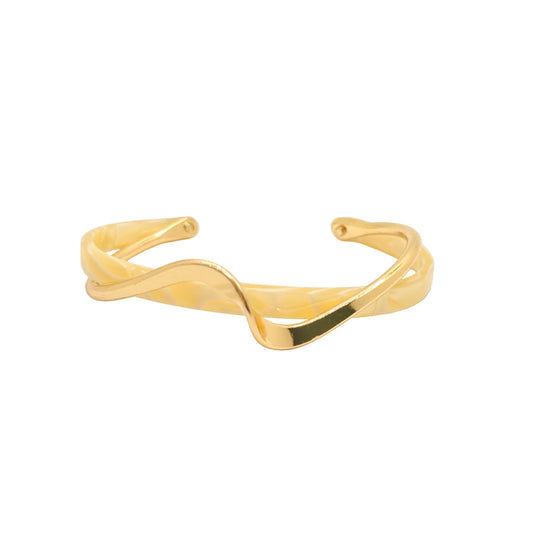 gold cuff bangle stacking