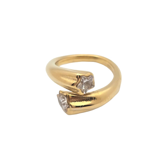 gold tarnish free unique stars ring