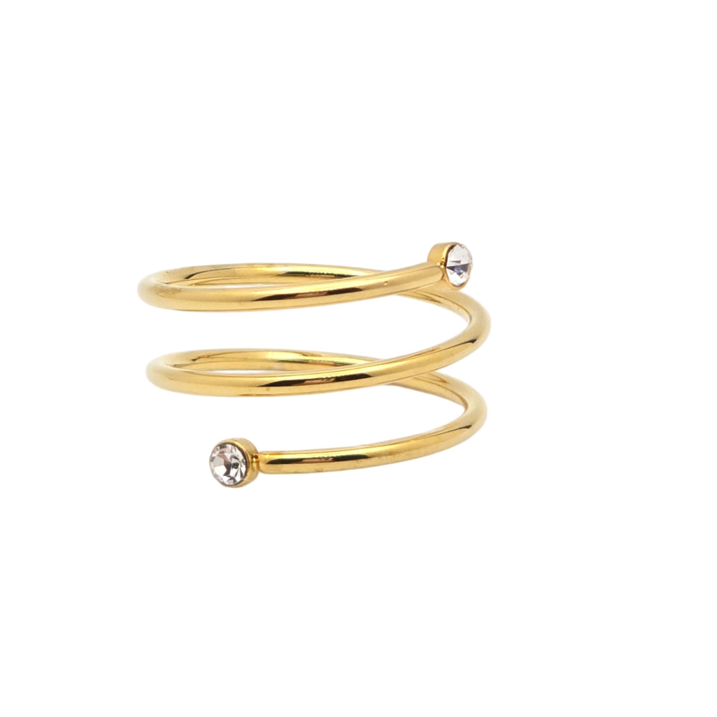 spiral dainty gold ring