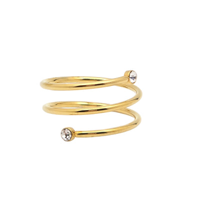 spiral dainty gold ring