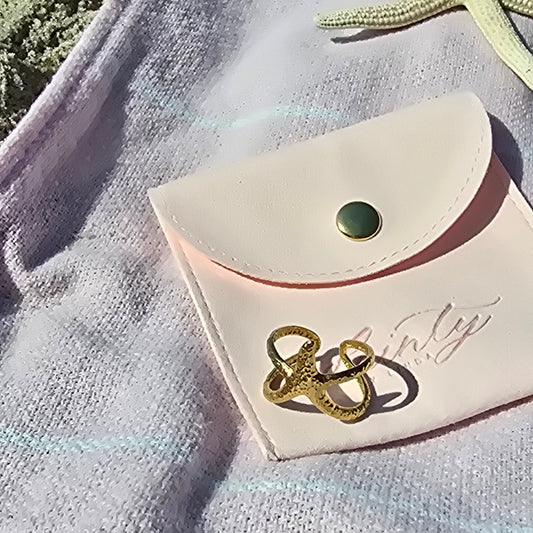 gold waterproof starfish ring