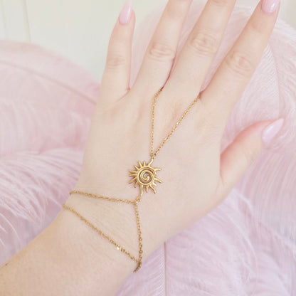gold waterproof sun handchain dainty