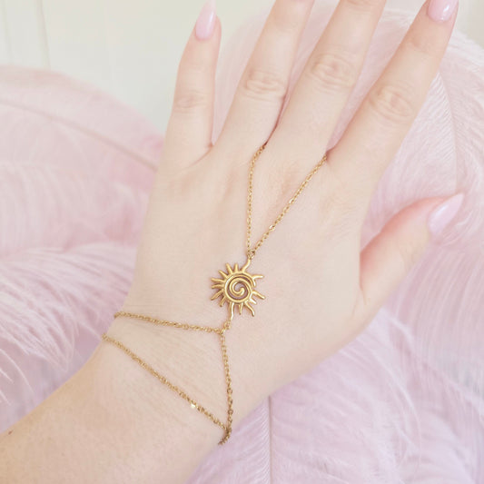 gold waterproof sun handchain dainty