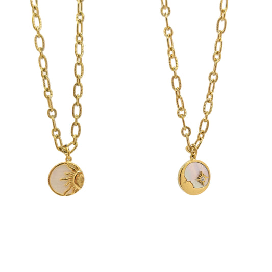 gold sun necklace zodiac